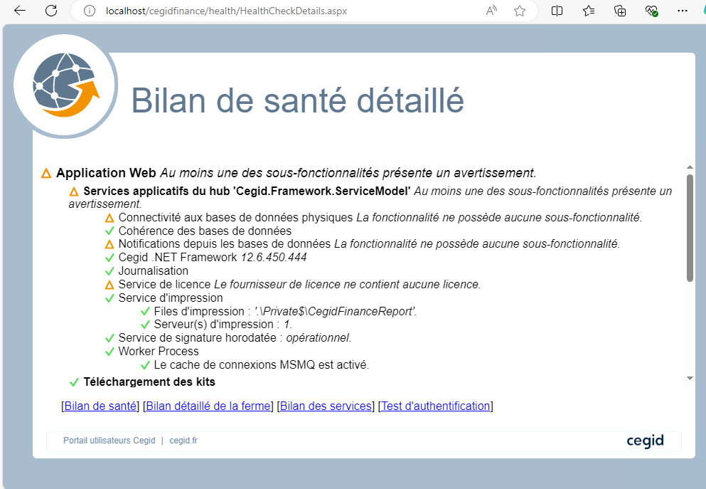 Bilan détaillé vide