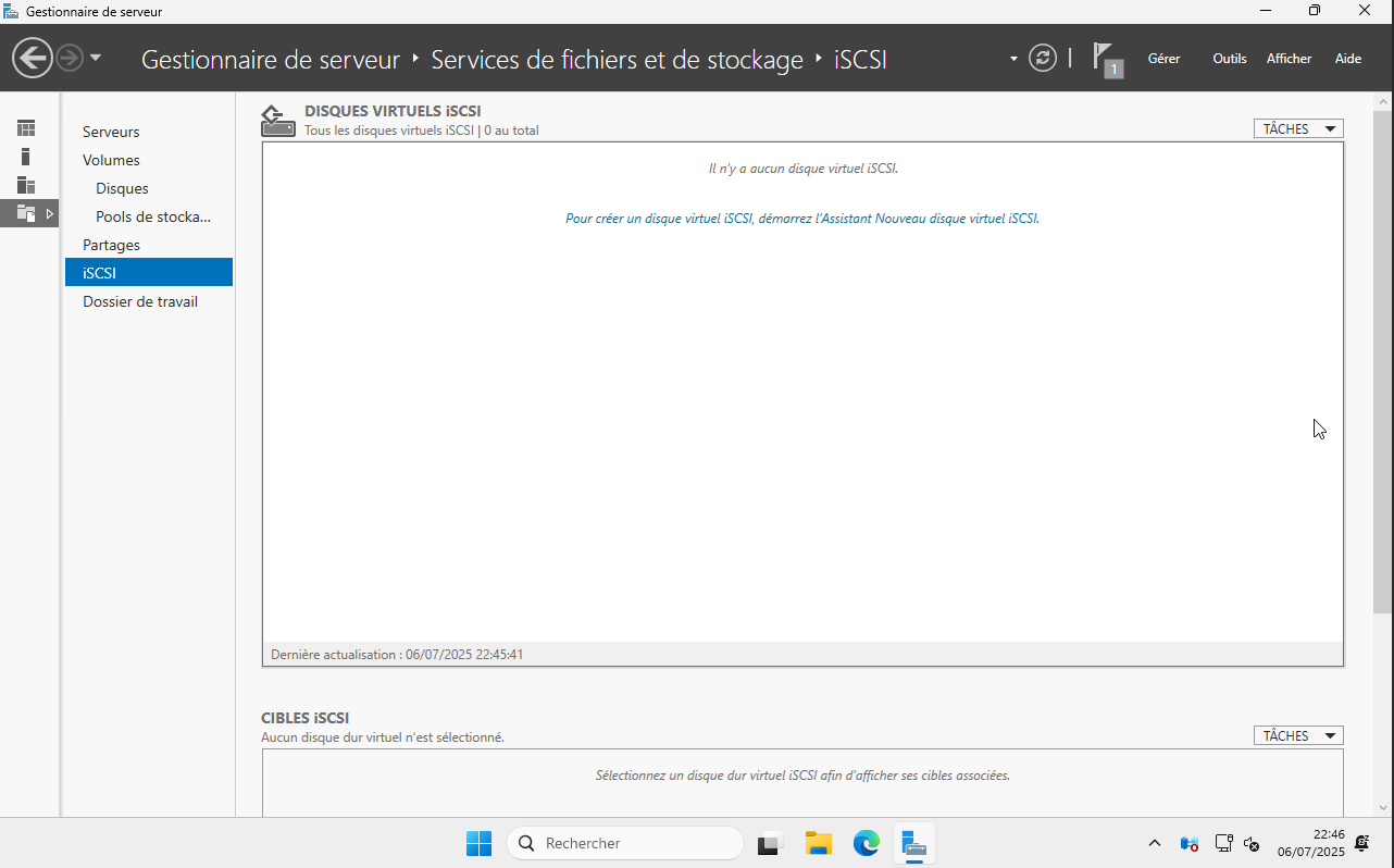 iSCSI setup